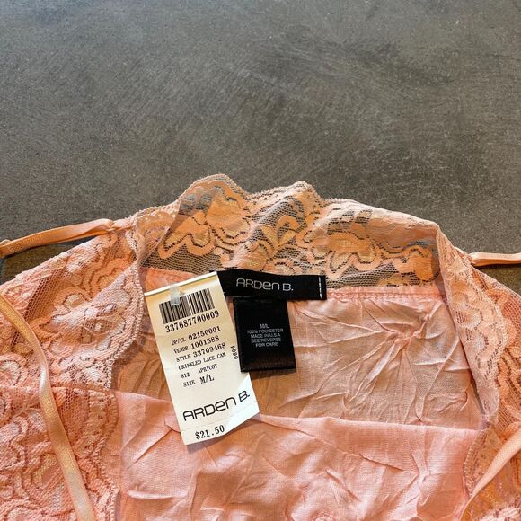 Pink Lace Camisole by Arden B Size M/L Coquette - Picture 3 of 3